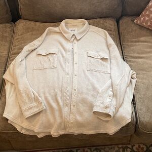Aerie Cream Button Down Shirt